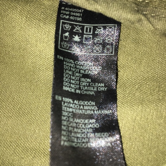 F21 army green utility jacket w/back statement - Picture 6 of 6